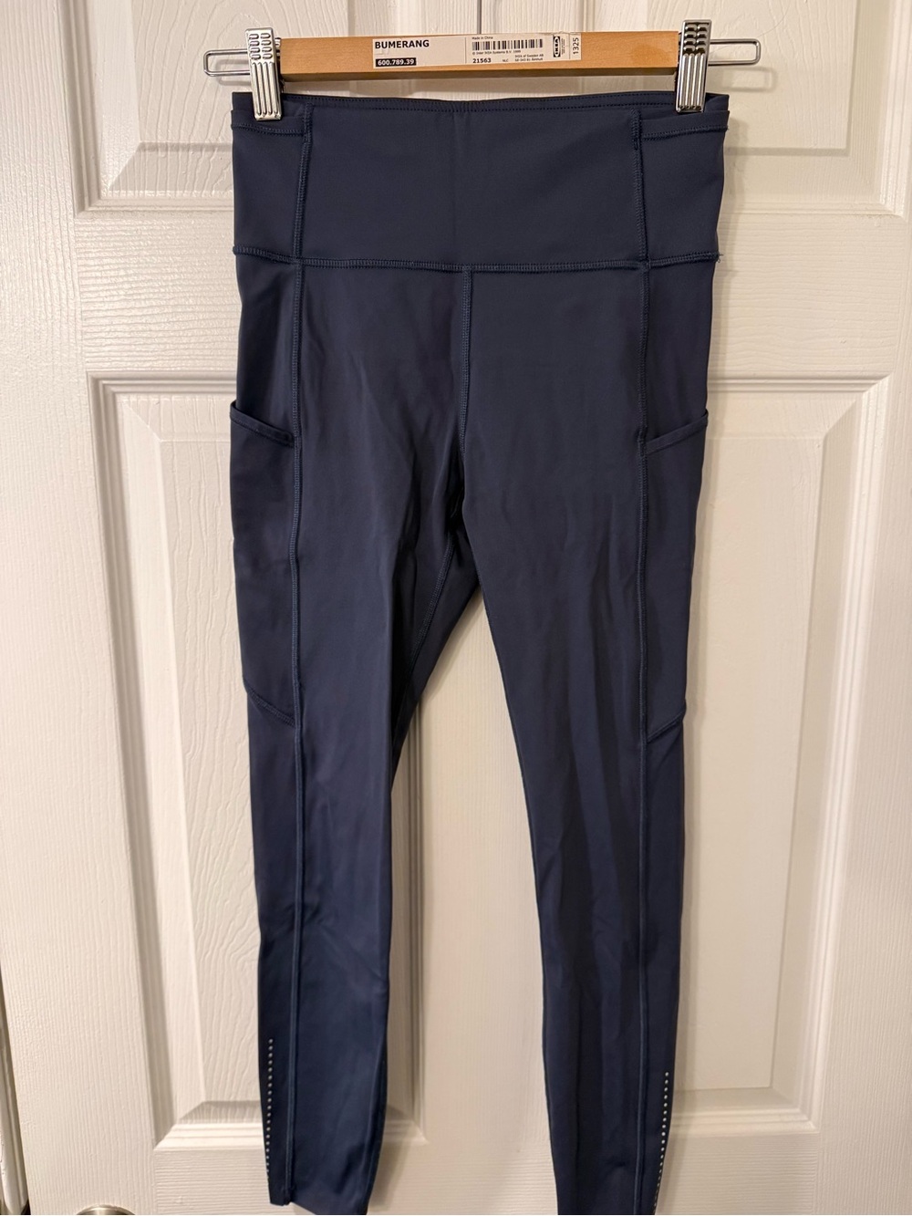 lululemon Dark Blue Performance Leggings with Interior Care Tag